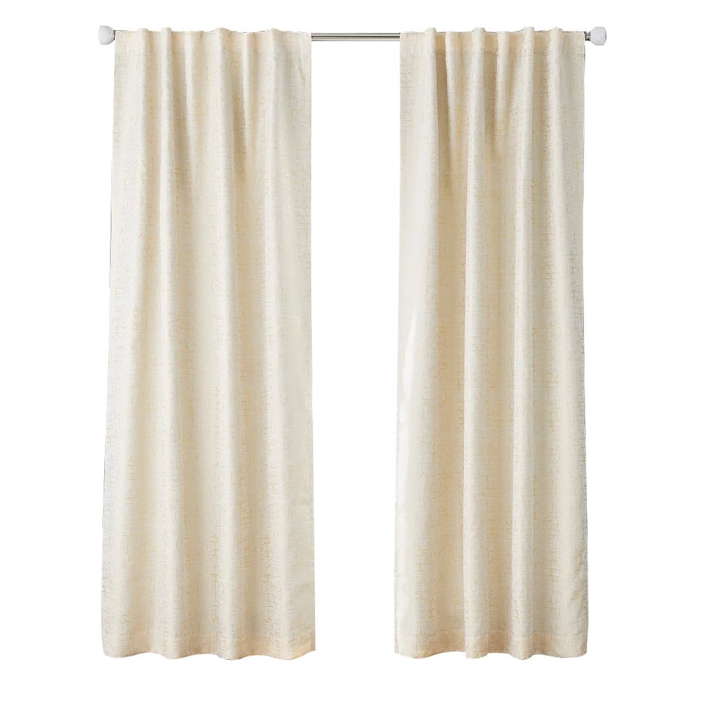 Blackout Abstract Curtain Panel 50" x 84" Gold R460243