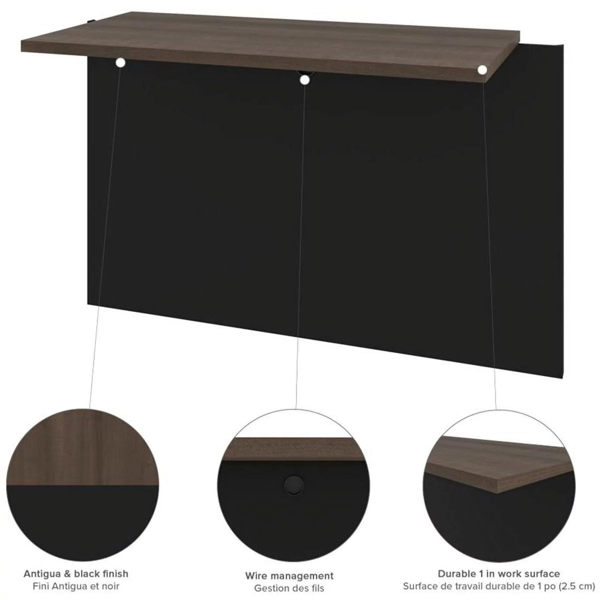 5 Piece Wood U Shaped Computer Desk L287
