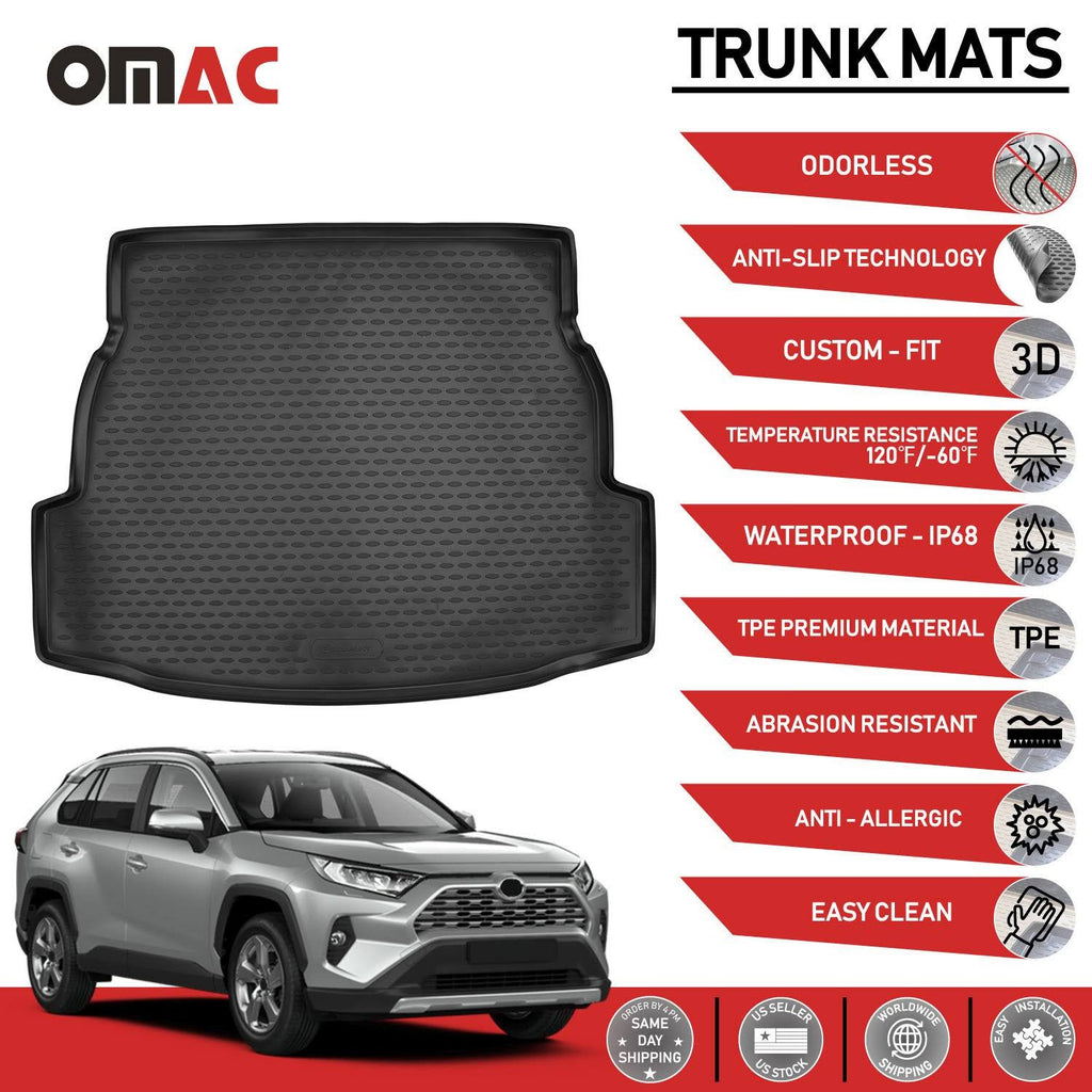 3D Molded Black Cargo Liner Trunk Mat K3750