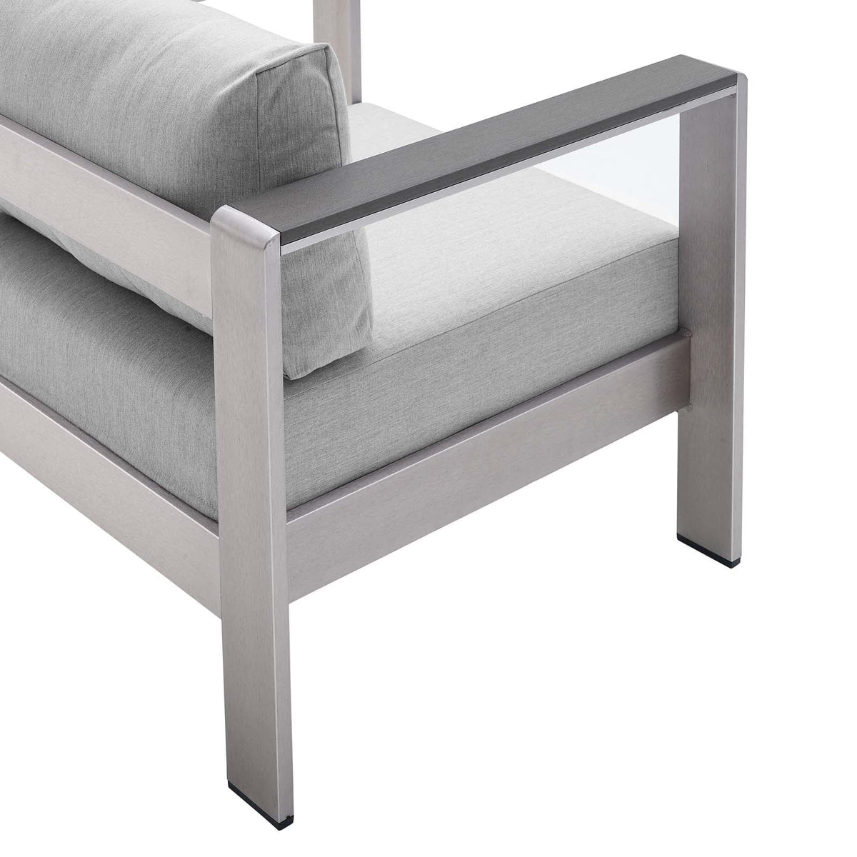 8 Piece Outdoor Patio Sectional Sofa Set in Silver Gray G67454