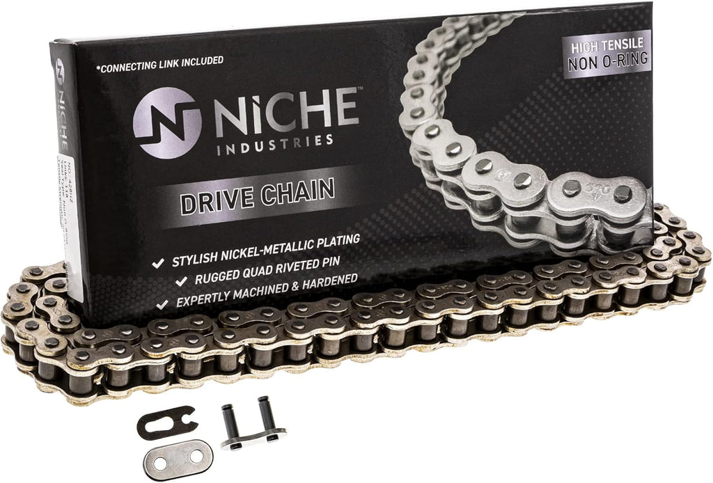 Drive Sprocket Chain Combo Front 14 Rear 47 Tooth 428HZ Standard 122 Links Pack of 2 V661