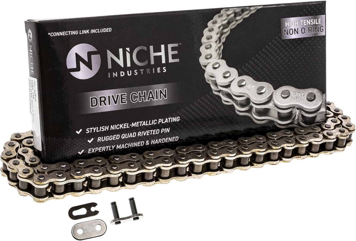Drive Sprocket Chain Combo Front 14 Rear 47 Tooth 428HZ Standard 122 Links Pack of 2 V661
